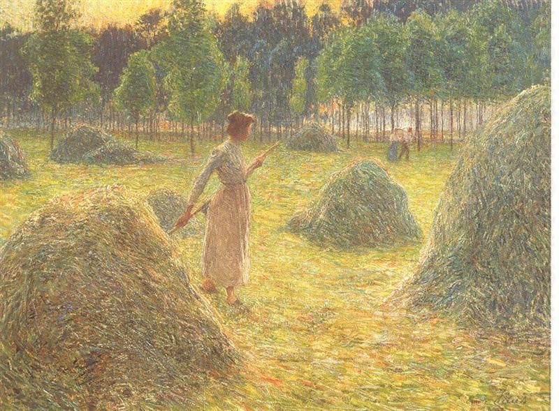 Emile Claus Hay stacks china oil painting image